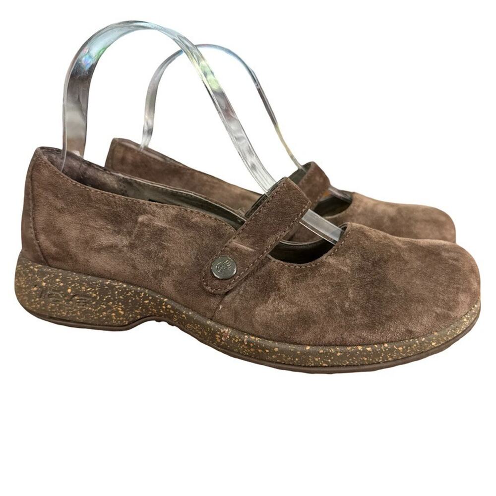 Teva Ventura Mary Jane Brown Suede Leather Flats Casual Sporty Shoes sz 7